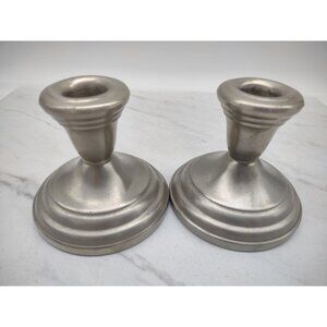Vintage F.B. Rogers Pewterlite Candlestick Holders Lot of 2 Provincetown